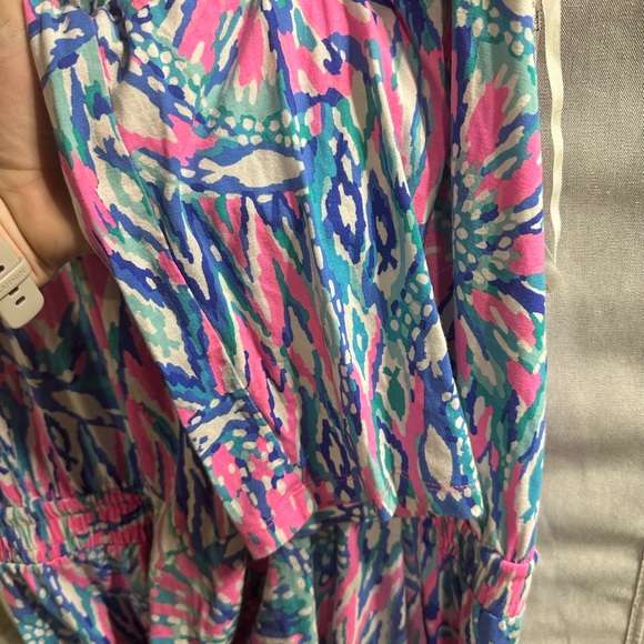 Lilly Pulitzer Paulina Jumpsuit, Size Medium Tiki PinkShake It Up Elastic Summer - Picture 4 of 7